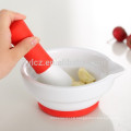 silicone kitchen tool set with silicone handle and non-slip silicone base